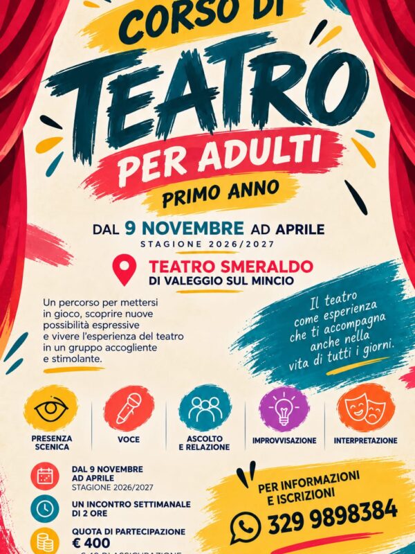 Corsi al Teatro Smeraldo: si torna in scena!